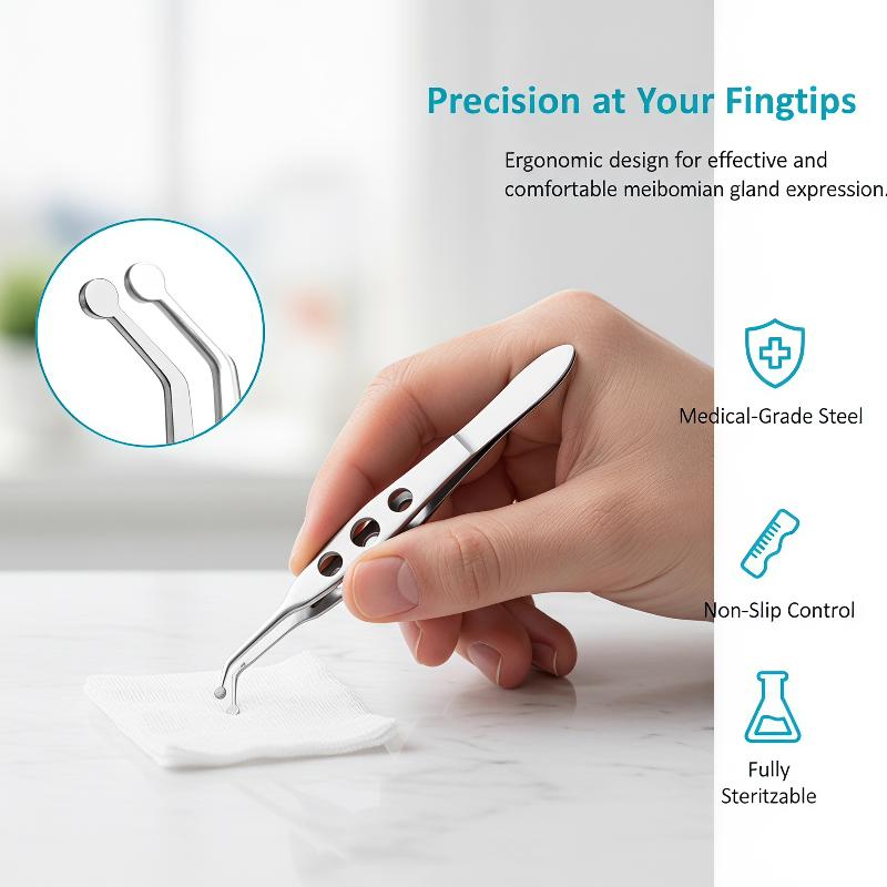Lash Extension Tweezers - 눈꺼풀 핀셋 속눈썹 압착기 1개, 스테인리스