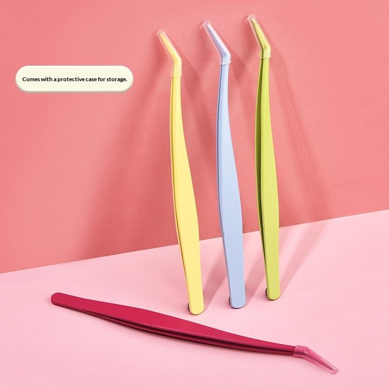 Lash Extension Tweezers - 스테인리스 스틸 속눈썹 이식 핀셋 1개,