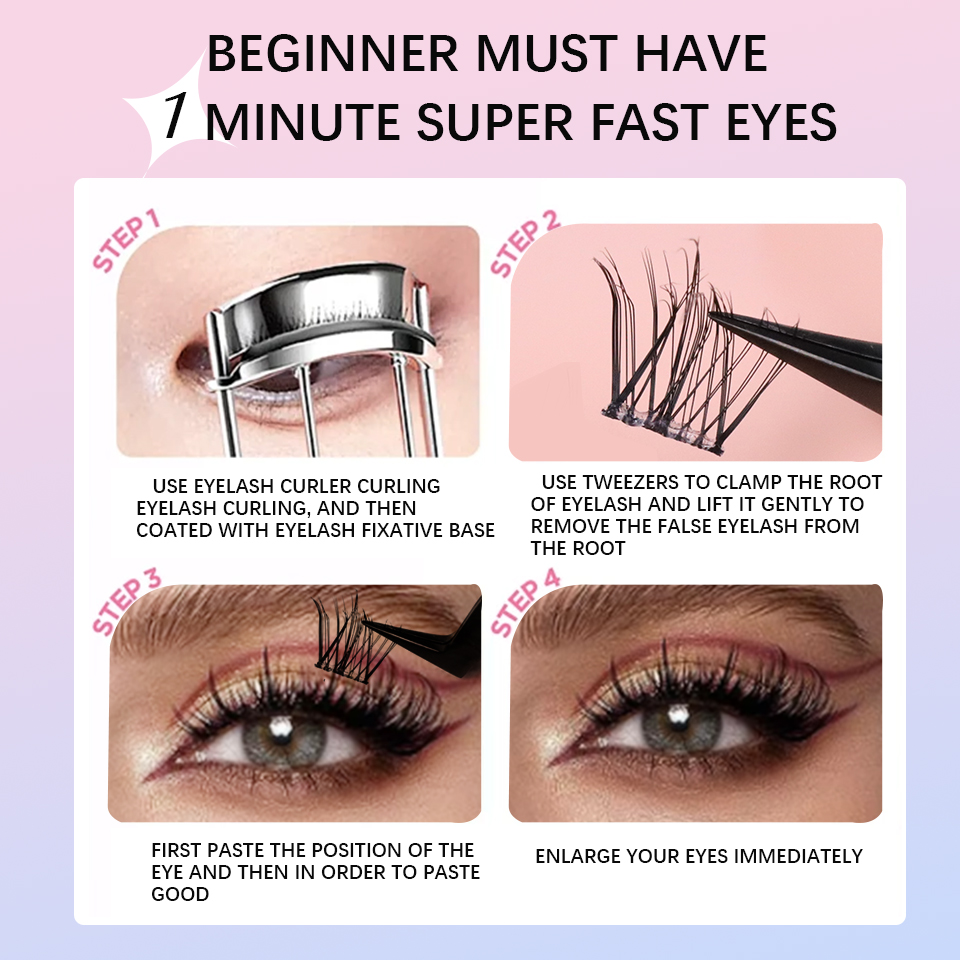 자기 접착제 DIY 속눈썹 접착제 필요 없음 재사용 가 - Eyelash Extension Home Service 리뷰 및 가격