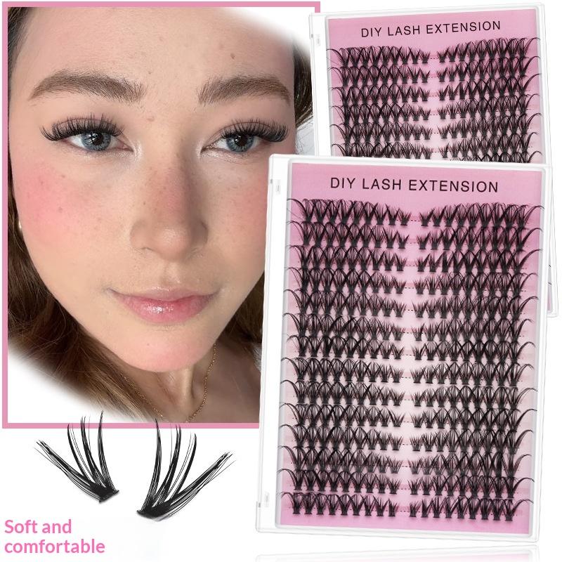 14줄 볼륨형 개별 클러스터 속눈썹 DIY 홈메이드 속 - Eyelash Extension Home Service 리뷰 및 가격