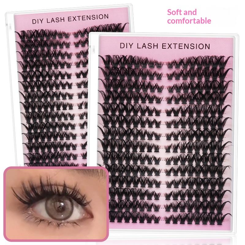 14줄 볼륨형 개별 클러스터 속눈썹 DIY 홈메이드 속 - Eyelash Extension Home Service 리뷰 및 가격