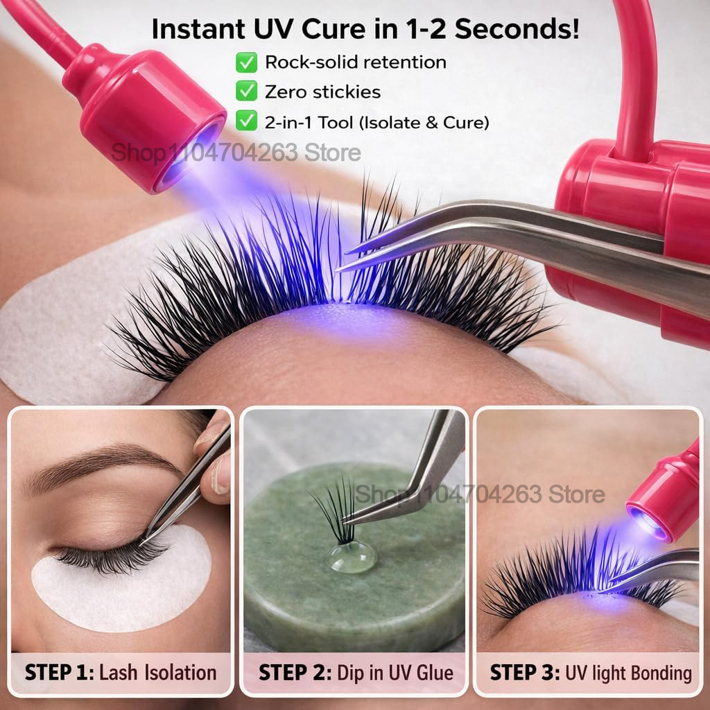 미니 UV 속눈썹 라이트 180 °   핀셋용 회전 부 - Lash Extension Tweezers 리뷰 및 가격