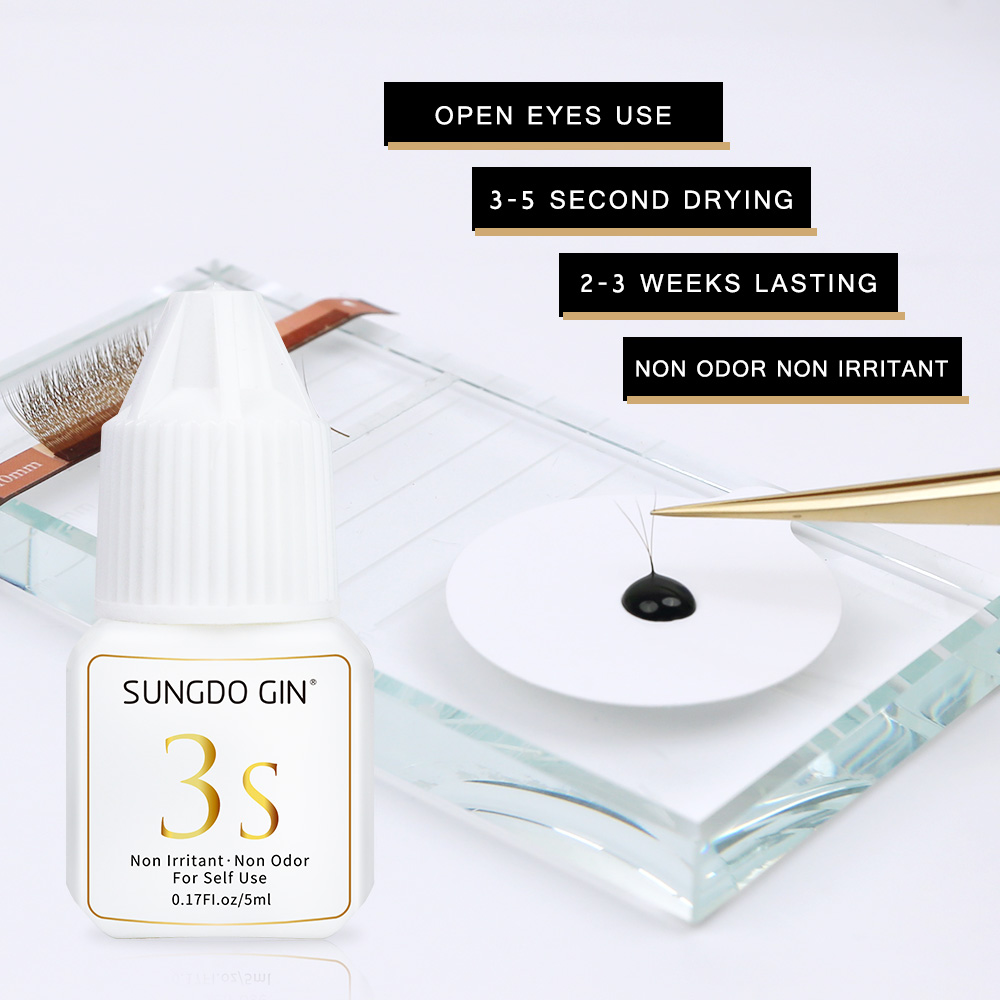 속눈썹 연장 접착제 3S 속건성 5ml 검은 속눈썹 접 - Eyelash Extension Open Eye 리뷰 및 가격