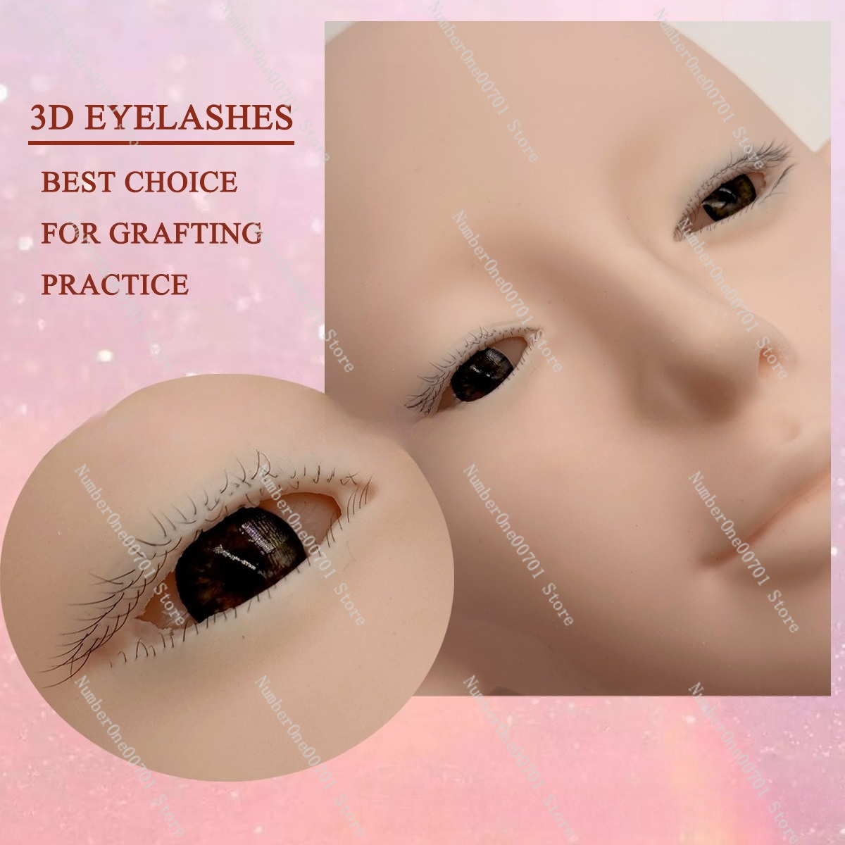 3중 실리콘 마네킹 헤드 (눈 뜬 채우기 가능), 속눈 - Eyelash Extension Open Eye 리뷰 및 가격