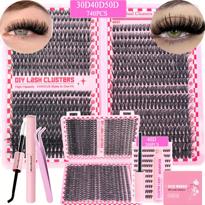 740/200pcs클러스터 속눈썹 연장 키트, 2-in - Lash Extension Tweezers 리뷰 및 가격