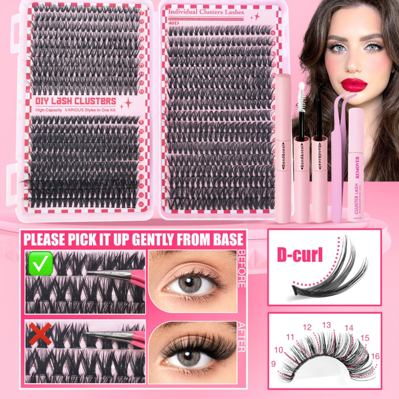 740/200pcs클러스터 속눈썹 연장 키트, 2-in - Lash Extension Tweezers 리뷰 및 가격