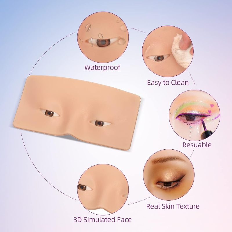 3D 실리콘 얼굴 메이크업 연습 보드 - 눈 화장, 눈 - Eyelash Extension Open Eye 리뷰 및 가격