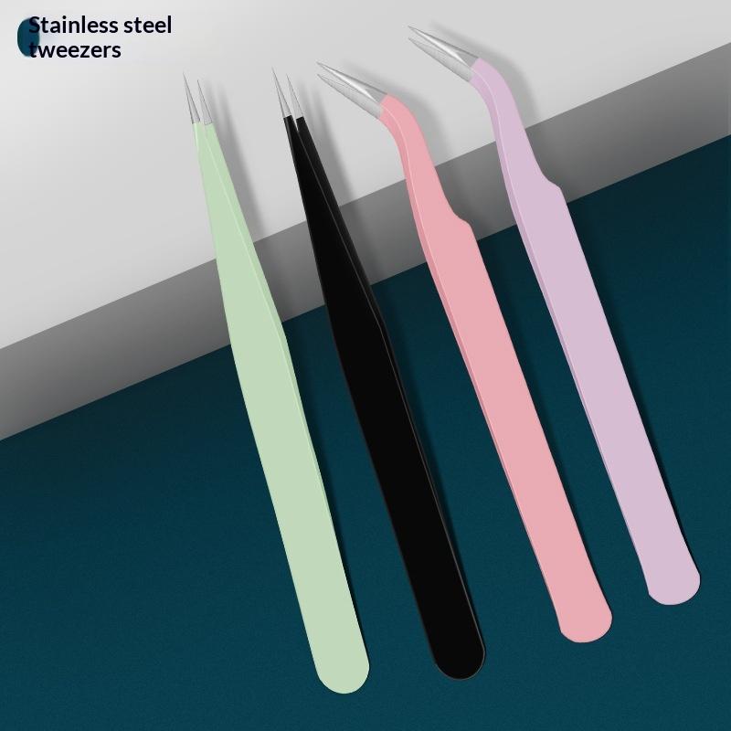 새로운 1개 스테인레스 스틸 속눈썹 연장용 핀셋 곡선형 - Lash Extension Tweezers 리뷰 및 가격