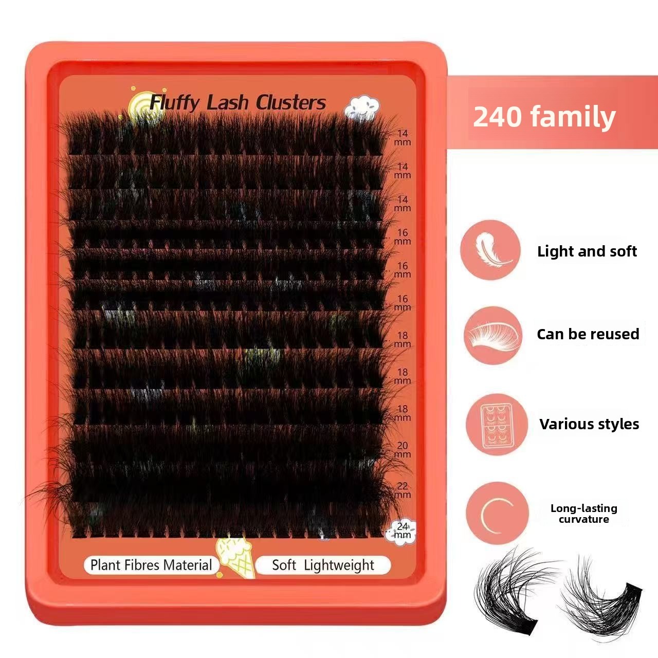 80D-100D 8D 플러피 클러스터 속눈썹 연장 D컬 - Eyelash Extension Home Service 리뷰 및 가격