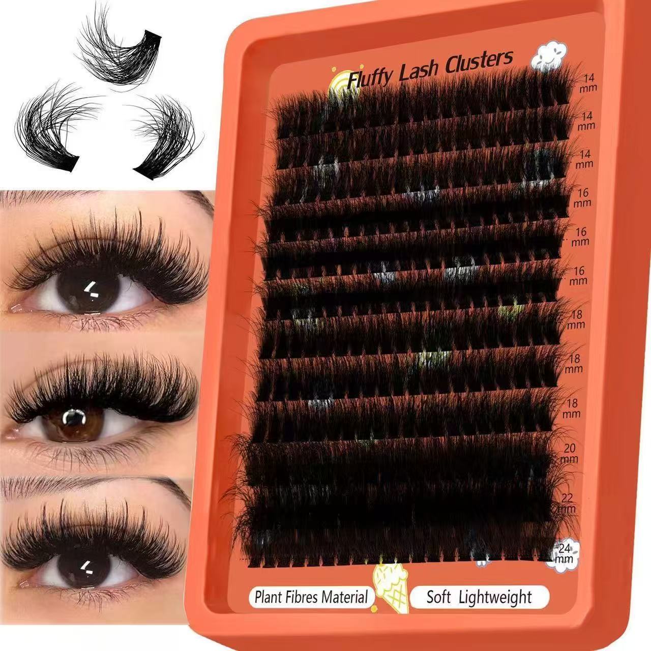 80D-100D 8D 플러피 클러스터 속눈썹 연장 D컬 - Eyelash Extension Home Service 리뷰 및 가격